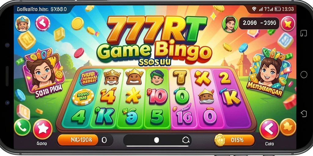 Tampilan gameplay seru di aplikasi Bingo 777RT.