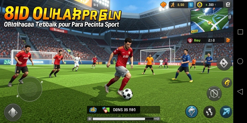 Tampilan gameplay mendebarkan di 8ID dengan aksi olahraga yang intens.