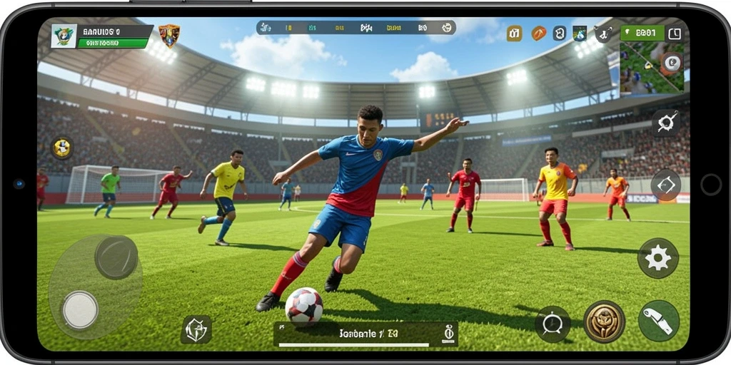 Tampilan gameplay BARU01 yang mengasyikkan dengan animasi olahraga dinamis.