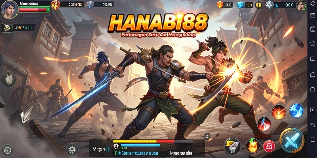 Screenshot HANABI88 menampilkan aksi pertarungan yang menegangkan dan mengesankan.