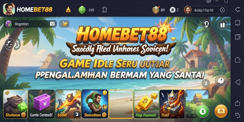 Tampilan gameplay HOMEBET88 yang menawan dalam genre Idle.