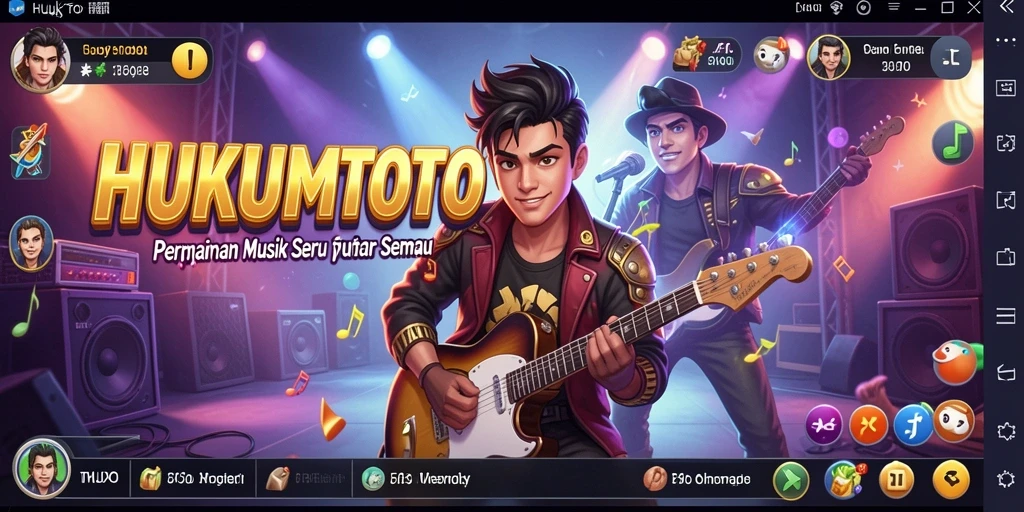 Tampilan gameplay HUKUMTOTO yang penuh warna dan menarik.
