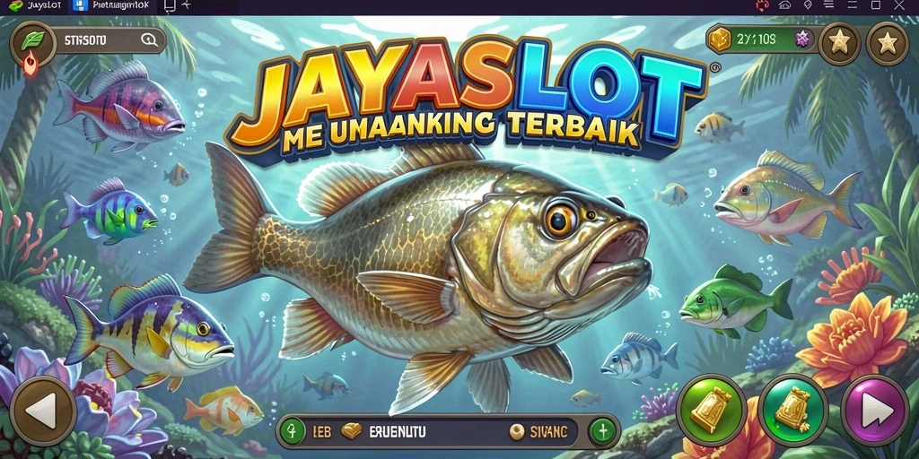 Tampilan gameplay JAYASLOT dengan aksi memancing yang intens.