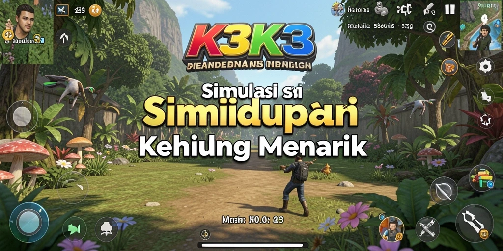 Screenshot permainan K3K3 menunjukkan interaksi menarik antar karakter.