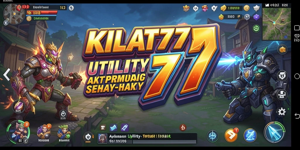 Tampilan utama aplikasi KILAT777 yang menyajikan fitur Utility.