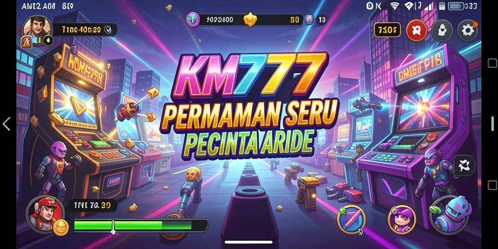 Screenshot gameplay <strong>KM777</strong> menampilkan aksi seru di arena arcade.
