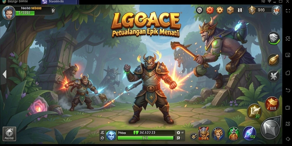 Screenshot gameplay LGOACE menunjukkan petualangan yang mendebarkan.