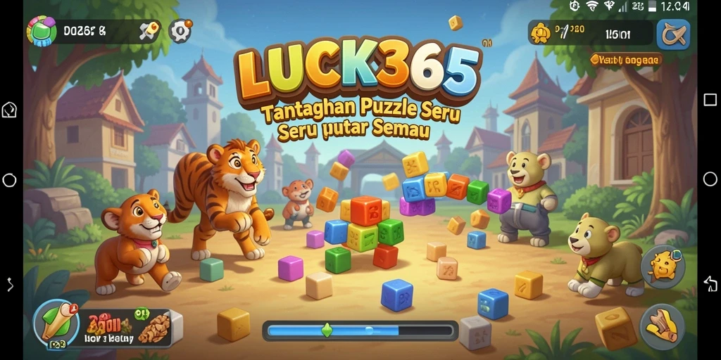 Screenshot gameplay LUCK365 menampilkan momen seru saat memecahkan puzzle.