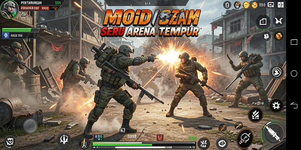 Screenshot MPOID menampilkan aksi pertarungan yang mendebarkan dan strategi unik.