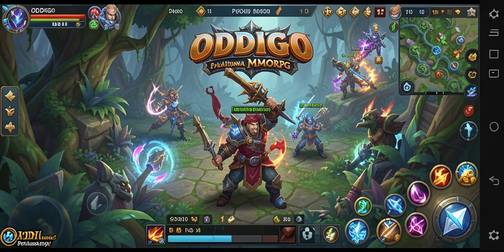 Tangkapan layar ODDIGO menampilkan aksi seru di dunia MMORPG.