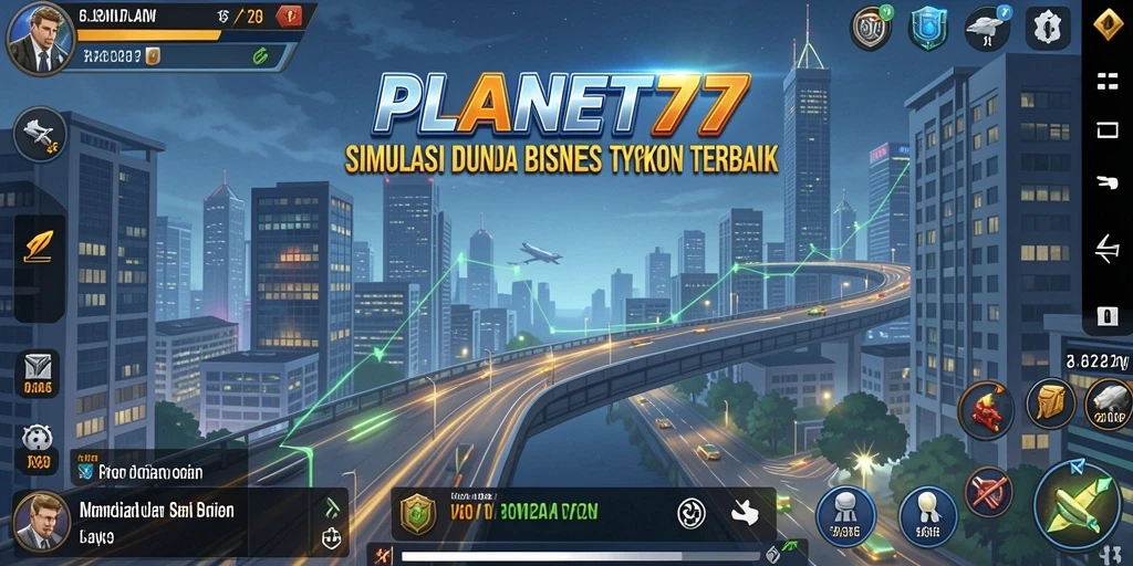 Gameplay seru dan menantang dalam PLANET77 yang menjadikan Anda Tycoon sukses.