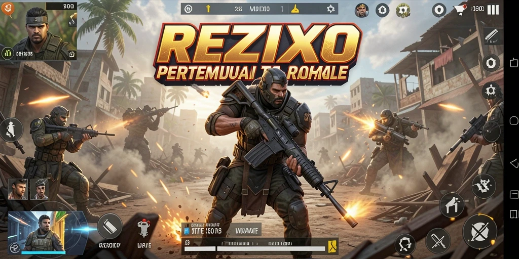 Gameplay intens dari REZIXO dalam pertempuran Battle Royale yang seru.