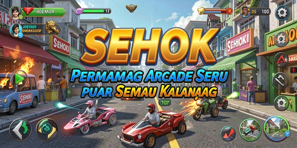 Tampilan gameplay SEHOKI yang seru dan penuh warna.