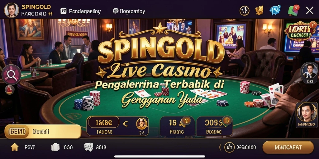 Tampilan gameplay SPINGOLD yang menegangkan dan interaktif dengan dealer langsung.