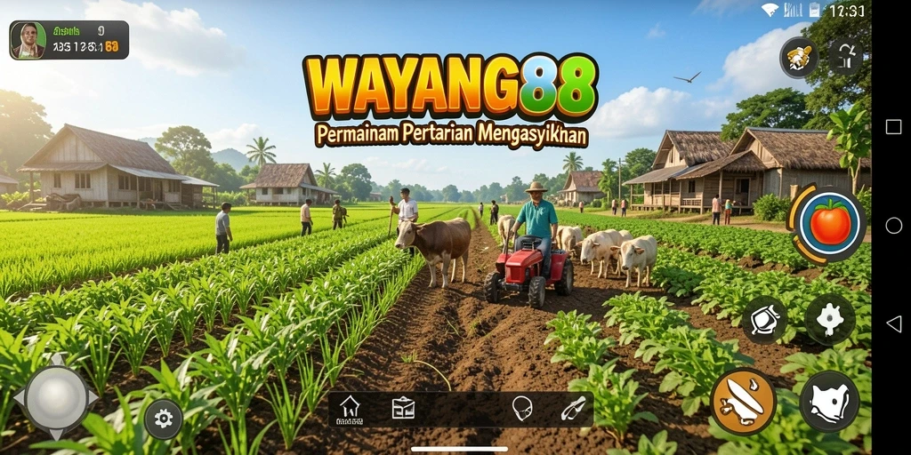Tampilan menawan dari gameplay pertanian WAYANG88.